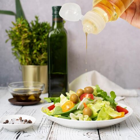 Condiment Squeeze Bottles, 8oz (250ml) BPA-Free Condiment Squeeze Bottles,Set of 2, Leak-Proof, Condiment Container, Mustard, Ketchup, Mayo, Oil, Vinegar (Clear) in Kuwait