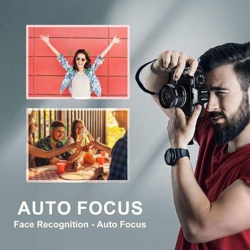 كاميرا رقمية بدقة 4K للتصوير الفوتوغرافي والفيديو، وكاميرا تسجيل فيديو بدقة 48 ميجابكسل لليوتيوب مع شاشة قابلة للطي بزاوية 180 درجة، وتكبير رقمي 16X، وزاوية عريضة 52 ملم وعدسة ماكرو، وبطاريتين، وبطاقة TF بسعة 32 جيجابايت in Kuwait