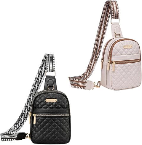 حقيبة ويتارز صغيرة للنساء من الجلد تحتوي على عبوتين (أسود وبيج) in Kuwait