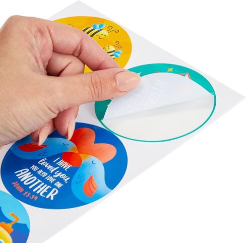 ملصقات دائرية لآية الكتاب المقدس، ملصقات للكتاب المقدس (3 × 3 بوصة، 240 قطعة) in Kuwait