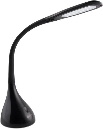 OttLite LED Desk Lamp with Adjustable Neck, Creative Curves (White/Grey) - 2.1A USB Charging Port, 4 Dimmable Brightness Settings, Energy-Efficient ClearSun LEDs for Home & Office in Saudi Arabia