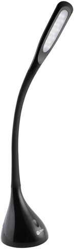 OttLite LED Desk Lamp with Adjustable Neck, Creative Curves (White/Grey) - 2.1A USB Charging Port, 4 Dimmable Brightness Settings, Energy-Efficient ClearSun LEDs for Home & Office in Saudi Arabia
