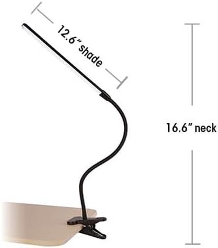 مصباح حامل LED OttLite مزود بتقنية ClearSun LED - مصباح مشبك قوي مع سلك مفتاح تشغيل/إيقاف - رقبة قابلة للتعديل ومرنة للإضاءة الدقيقة والبيانو ومكاتب الكمبيوتر والأرفف والطاولات in Saudi Arabia