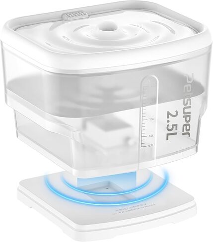 Cat Water Fountain,Water Fountains for Cats Indoor,Pet Water Fountains with Detachable Water Tank, Smart Pet Water Fountain for Cat Dogs (White) in Kuwait