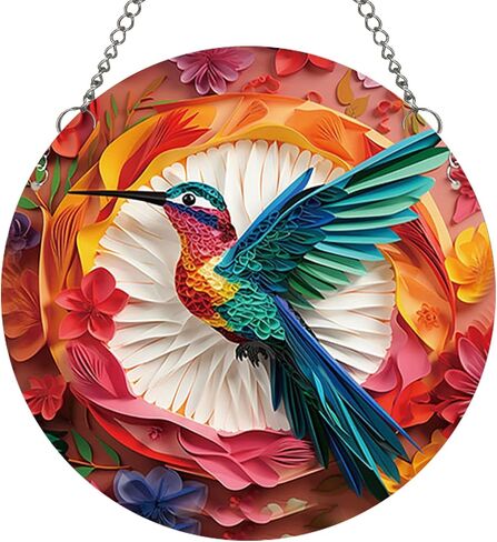 MATIHAY Dreamy Hummingbird/Peacock/Unicorn Acrylic Window Hangings, Spring and Summer Hummingbird Wall Decor for Bird Lover, Home Garden Decor Gift for Mom, Grandma, Wife (Unicorn, S) in Saudi Arabia
