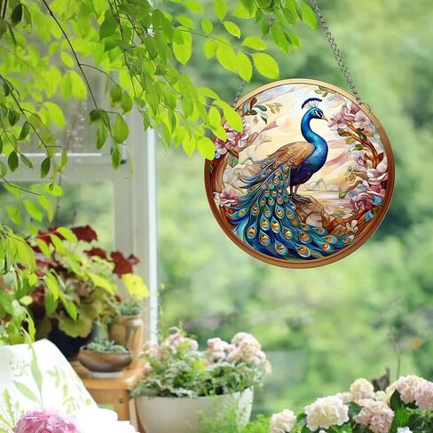 MATIHAY Dreamy Hummingbird/Peacock/Unicorn Acrylic Window Hangings, Spring and Summer Hummingbird Wall Decor for Bird Lover, Home Garden Decor Gift for Mom, Grandma, Wife (Unicorn, S) in Saudi Arabia