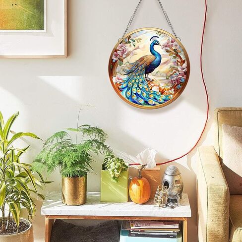 MATIHAY Dreamy Hummingbird/Peacock/Unicorn Acrylic Window Hangings, Spring and Summer Hummingbird Wall Decor for Bird Lover, Home Garden Decor Gift for Mom, Grandma, Wife (Unicorn, S) in Kuwait