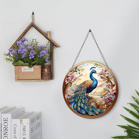 MATIHAY Dreamy Hummingbird/Peacock/Unicorn Acrylic Window Hangings, Spring and Summer Hummingbird Wall Decor for Bird Lover, Home Garden Decor Gift for Mom, Grandma, Wife (Unicorn, S) in Kuwait