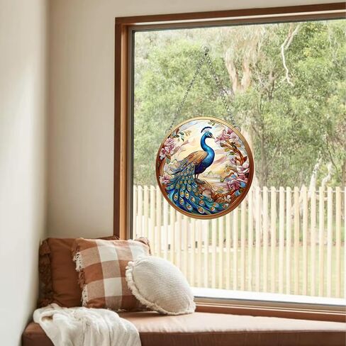 MATIHAY Dreamy Hummingbird/Peacock/Unicorn Acrylic Window Hangings, Spring and Summer Hummingbird Wall Decor for Bird Lover, Home Garden Decor Gift for Mom, Grandma, Wife (Unicorn, S) in Kuwait