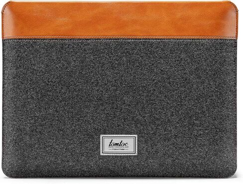 حافظة كمبيوتر محمول من جلد البولي يوريثان ولباد Tomtoc لجهاز MacBook Air M2/A2681 M1/A2337 2022-2018 مقاس 13 بوصة، وMacBook Pro M2/A2686 M1/A2338 2022-2016 مقاس 13 بوصة، وSurface Pro 9/8/X/7+/7/ 6/5، حافظة ملحقات رفيعة للغاية in Kuwait