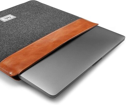 حافظة كمبيوتر محمول من جلد البولي يوريثان ولباد Tomtoc لجهاز MacBook Air M2/A2681 M1/A2337 2022-2018 مقاس 13 بوصة، وMacBook Pro M2/A2686 M1/A2338 2022-2016 مقاس 13 بوصة، وSurface Pro 9/8/X/7+/7/ 6/5، حافظة ملحقات رفيعة للغاية in Kuwait