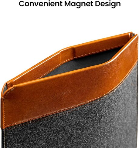 tomtoc Felt & PU Leather Laptop Sleeve for 13-inch MacBook Air M3/A3113 M2/A2681 M1/A2337 2024-2018, 13 Inch MacBook Pro M2/A2686 M1/A2338, Surface Pro 11th AI PC/10/9, Ultra-Slim Accessory Case in Saudi Arabia