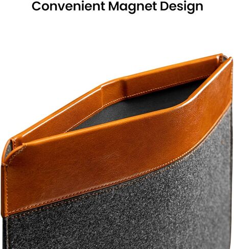 حافظة كمبيوتر محمول من جلد البولي يوريثان ولباد Tomtoc لجهاز MacBook Air M2/A2681 M1/A2337 2022-2018 مقاس 13 بوصة، وMacBook Pro M2/A2686 M1/A2338 2022-2016 مقاس 13 بوصة، وSurface Pro 9/8/X/7+/7/ 6/5، حافظة ملحقات رفيعة للغاية in Kuwait