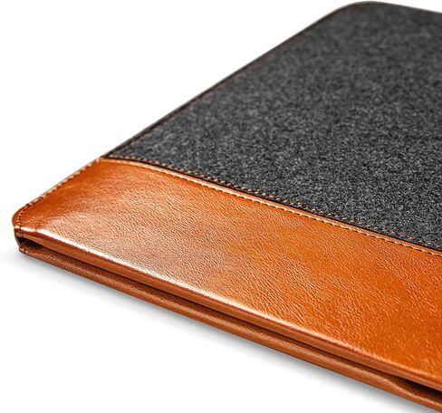 حافظة كمبيوتر محمول من جلد البولي يوريثان ولباد Tomtoc لجهاز MacBook Air M2/A2681 M1/A2337 2022-2018 مقاس 13 بوصة، وMacBook Pro M2/A2686 M1/A2338 2022-2016 مقاس 13 بوصة، وSurface Pro 9/8/X/7+/7/ 6/5، حافظة ملحقات رفيعة للغاية in Kuwait