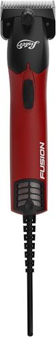 شفرة رفيعة لقص الحيوانات الكبيرة من WAHL Lister Fusion للخيول والماشية والماعز والألبكة والماشية (258-40720) - مقصات الماشية والأغنام الممتازة - مثالية لعرض الخنازير - مجموعة مقصات كاملة - أحمر in Kuwait