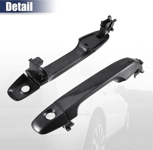 ACROPIX مقبض الباب الخارجي للسائق الأيسر الأمامي والجانب الأيمن للراكب مناسب لسيارة Toyota Camry - عبوة من قطعتين باللون الأسود in Saudi Arabia