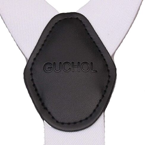 Mens Suspenders with Strong Metal 6 Clips Adjustable Elastic Y Style Leather Suspender for Wedding in Saudi Arabia