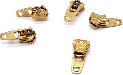 Zipper Repair Kit Solution Metal YKK Assorted Brass Sliders ~Easy Container Storage Sets of #4.5, 5, and #10 Include #4.5, 5 and #10 Top & Bottom Stops Both (Made in USA) 23 Sets in Saudi Arabia