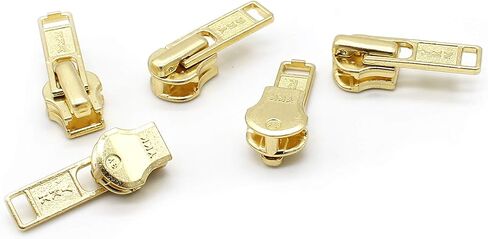Zipper Repair Kit Solution Metal YKK Assorted Brass Sliders ~Easy Container Storage Sets of #4.5, 5, and #10 Include #4.5, 5 and #10 Top & Bottom Stops Both (Made in USA) 23 Sets in Saudi Arabia