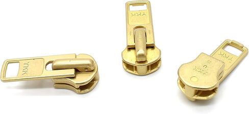 Zipper Repair Kit Solution Metal YKK Assorted Brass Sliders ~Easy Container Storage Sets of #4.5, 5, and #10 Include #4.5, 5 and #10 Top & Bottom Stops Both (Made in USA) 23 Sets in Saudi Arabia