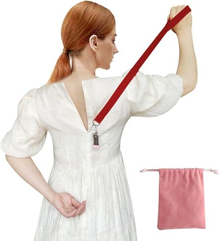 Zipper Helper Pull for Dresses，Dress Zipper Helper for Dresses with Invisible Zippers，Zipper Helper for Boots (Red) in Saudi Arabia