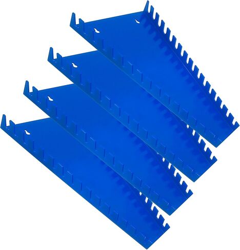 BUSY-CORNER 64-Slot ABS Plastic Wrench Organizer, Heavy Duty Wrench Organizer Tray for Tool Box, Fit SAE & Metric Wrench Storage, 4 Pack Wrench Holders (Red) in Kuwait