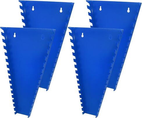 BUSY-CORNER 64-Slot ABS Plastic Wrench Organizer, Heavy Duty Wrench Organizer Tray for Tool Box, Fit SAE & Metric Wrench Storage, 4 Pack Wrench Holders (Red) in Kuwait