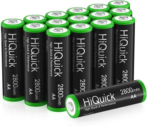 HiQuick 2800mAh AA Rechargeable Batteries, 8 Pack, Pre-Charged, 1.2V Ni-MH in Kuwait