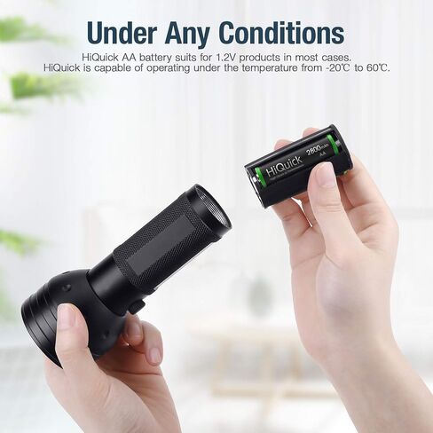 HiQuick 2800mAh AA Rechargeable Batteries, 8 Pack, Pre-Charged, 1.2V Ni-MH in Kuwait