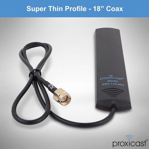 Proxicast 4G/5G 3.5 dBi Omni-Directional Low Profile Adhesive Blade Antenna | SMA Male on 6.6 ft Coax Lead - 600-6000 MHz Coverage - Weatherproof - for Cradlepoint, Digi, MoFi, Pepwave - ANT-110-002-2PK in Kuwait