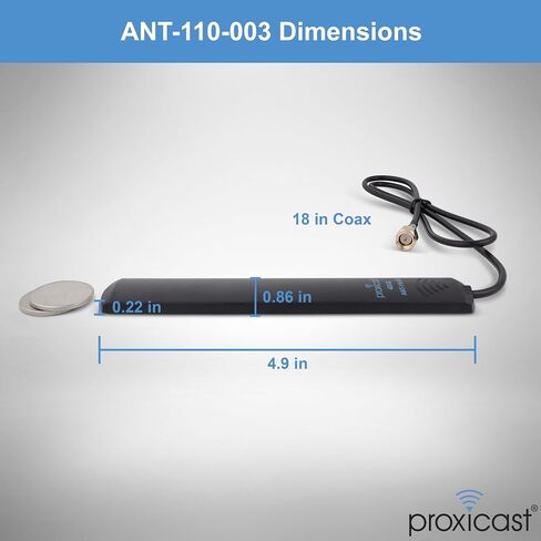 Proxicast 4G/5G 3.5 dBi Omni-Directional Low Profile Adhesive Blade Antenna | SMA Male on 6.6 ft Coax Lead - 600-6000 MHz Coverage - Weatherproof - for Cradlepoint, Digi, MoFi, Pepwave - ANT-110-002-2PK in Kuwait