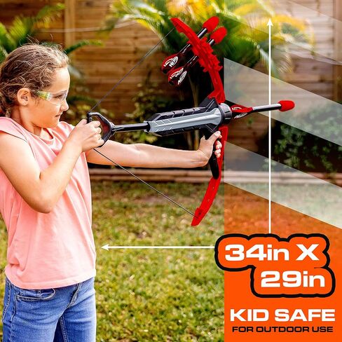 مجموعة القوس والسهم من Nerf Rip Rocket - مسدس Rip Rocket Blaster القوس الرغوي الناعم + مجموعة السهم - اللعب الداخلي والخارجي - القوس و(4) أسهم ذات أطراف رغوية - القوس والسهم الذي يعمل بالهواء من RIPROCKET in Saudi Arabia