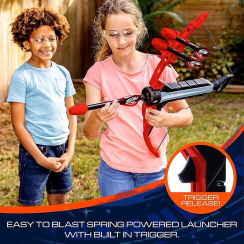 مجموعة القوس والسهم من Nerf Rip Rocket - مسدس Rip Rocket Blaster القوس الرغوي الناعم + مجموعة السهم - اللعب الداخلي والخارجي - القوس و(4) أسهم ذات أطراف رغوية - القوس والسهم الذي يعمل بالهواء من RIPROCKET in Saudi Arabia