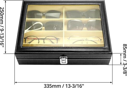 QWORK Sunglass Organizer Display Case, 2 Pack 8 Slot Leather Eyeglasses Collector, Sunglasses Jewelry Collection Case in Saudi Arabia