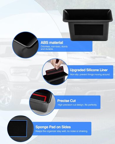 علبة تنظيم جانبية للباب من Karltys لـ 2022-2024 VW Volkswagen Golf GTI R MK8 ملحقات صندوق تخزين جانبي للباب الأمامي والخلفي ومقبض جيب وصندوق إدراج 4 قطع in Saudi Arabia