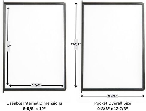 نظام العرض والإشارة لسطح المكتب Tarifold® VIP، دوران المستندات 360 درجة، 10 لوحات بولي بروبيلين مزدوجة الجوانب، إطار أسود، حجم Letter/A4 (HD34126VIP) in Kuwait