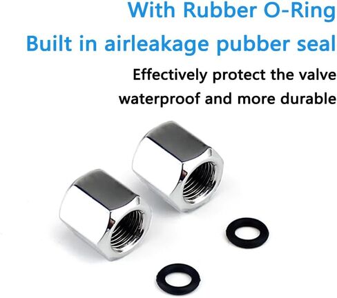 Car Tire Valve Stem Caps,Tire Valve Stem Caps Accessory,Universal Stem Covers for Car, Trucks, Bikes, Motorcycles,Corrosion and Wear Resistance,Styling Decoration Accessories,4Pcs(Black)… in Kuwait