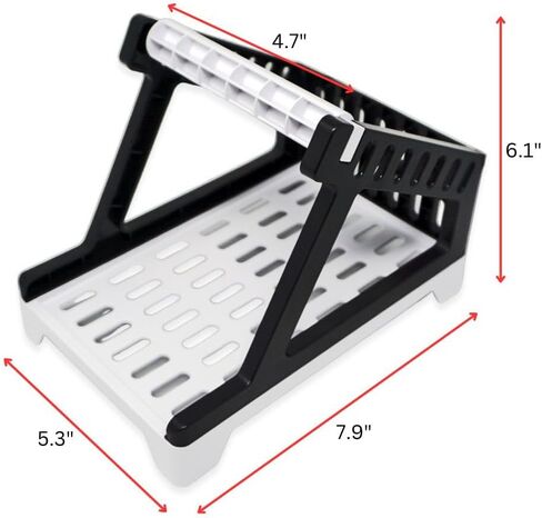 Miyake Thermal Label Holder for Label Rolls and Fanfold Labels, Shipping Label Printer Desktop Stand for Home, Office, Small Business, Compatible with Rollo and Dymo (Black) in Saudi Arabia