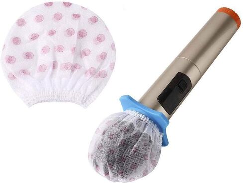 N / A 200 Pieces Disposable Microphone Cover, Protective Mic Cap, Hygiene Microphone Cover, Fit to O Shape Microphones, for KTV, Recording Studio, Lectures(White-red dot) in Saudi Arabia
