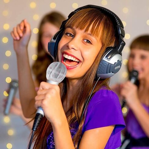 N / A 200 Pieces Disposable Microphone Cover, Protective Mic Cap, Hygiene Microphone Cover, Fit to O Shape Microphones, for KTV, Recording Studio, Lectures(White-red dot) in Saudi Arabia