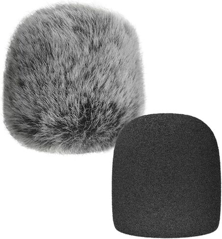 غطاء إسفنجي Cubilux وحزمة حاجب رياح فروي متوافقة مع ميكروفون Shure SM57، وواقي هواء الميكروفون، والزجاج الأمامي، والقط الميت، وفلتر البوب، وواقي الرياح للزجاج الأمامي لميكروفون Shure SM57 in Saudi Arabia