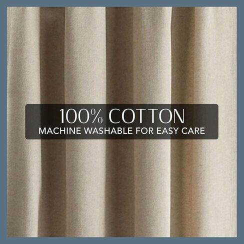 ستائر نافذة Elrene Home Fashions Tucker ذات طبقة أزرار صلبة للمطبخ أو الحمام، 76.2 سم × 60.96 سم، كتان، مجموعة من 2 in Kuwait