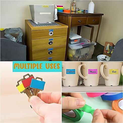 5 Colors Neon Gaffer Tape for Stage Lighting, Fluorescent Rainbow Color UV Blacklight Glow in The Dark Tape in Saudi Arabia