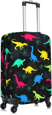 الغطاء فقط، لا يشمل حقيبة السفر، غطاء أمتعة السفر، ديناصور ملون لحقيبة الأولاد، أغطية الأمتعة القابلة للغسل (للأمتعة مقاس 18-21 بوصة) in Kuwait