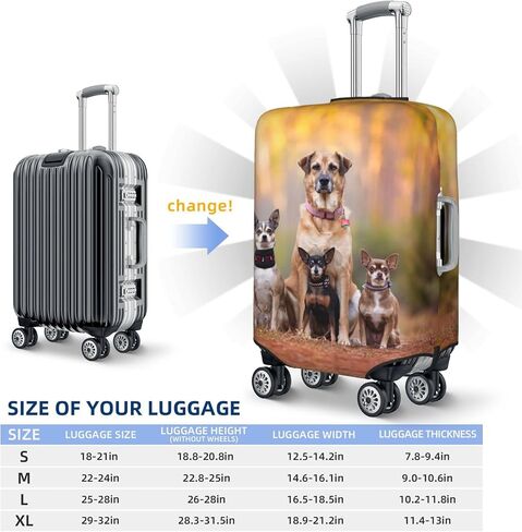 ONLY COVER, NOT INCLUDING THE SUITCASE Travel Luggage Cover Colorful Dinosaur for Boy Suitcase Protector Washable Baggage Covers (for 18-21 inch luggage) in Saudi Arabia