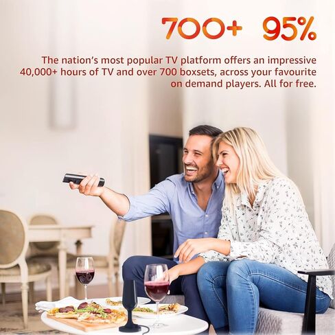 DTB Smart TV Antenna, Indoor Digital TV Antenna, Long Range Signal Booster 4K fire Stick max Free for All 4K 1080P HD TV Antenna, Local Channel Support All TVs with 10ft coaxial Cable in Kuwait