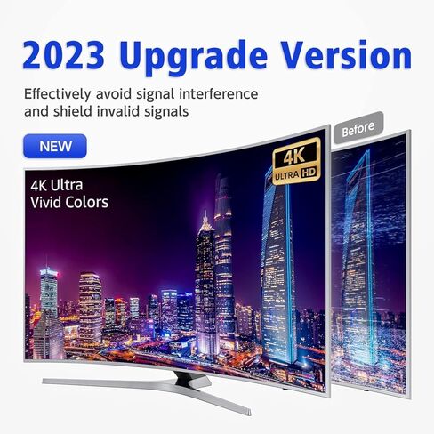 DTB Smart TV Antenna, Indoor Digital TV Antenna, Long Range Signal Booster 4K fire Stick max Free for All 4K 1080P HD TV Antenna, Local Channel Support All TVs with 10ft coaxial Cable in Kuwait