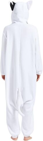 ملابس DELEY للجنسين من Animal Bull Terrier Dog Onesie، أزياء الهالوين للبالغين، ملابس نوم دافئة، ملابس منزلية in Kuwait