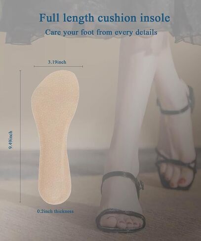 2 Pairs Pigskin High Heel Cushion Inserts, Adhesive Arch Support Sandal Inserts, Anti-Slip Shoe Inserts for Dress Shoes Flat Shoe Pain Relief, Leather Cushioning Heel Insoles for Boots in Saudi Arabia