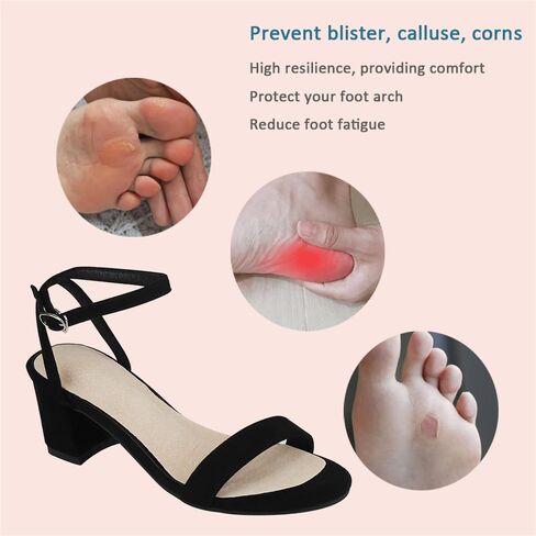 2 Pairs Pigskin High Heel Cushion Inserts, Adhesive Arch Support Sandal Inserts, Anti-Slip Shoe Inserts for Dress Shoes Flat Shoe Pain Relief, Leather Cushioning Heel Insoles for Boots in Saudi Arabia